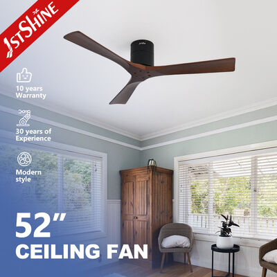 Dobra cena. Walnut Wooden Ceiling Fan With Remote Control Energooszczędny Wysoka Prędkość W Internecie